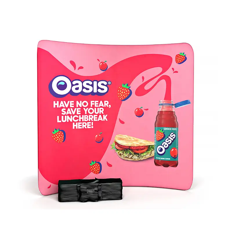 Quadro de pano de fundo curvo